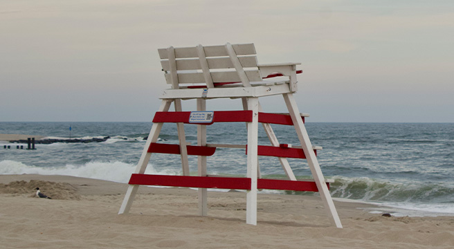 Photo: Lifeguard chair on a beach